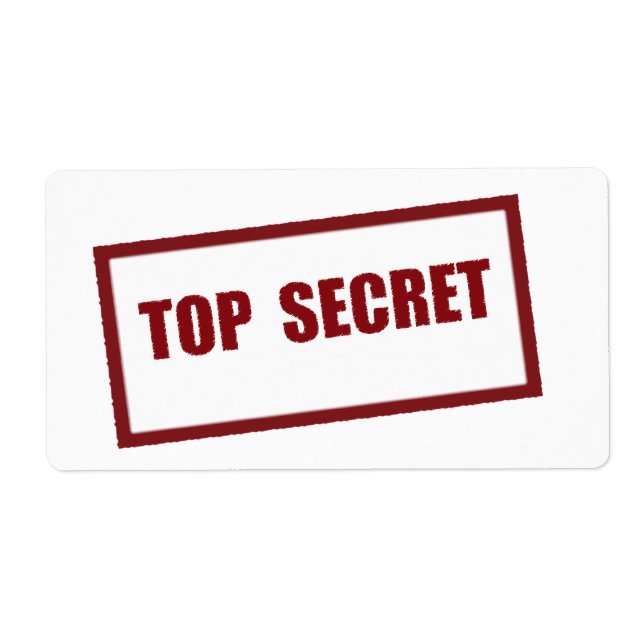 TOP SECRET-etikett Fraktsedel (Framsidan)