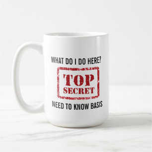 TOP SECRET - FUNNY Coffee Quotes - Kaffemugg