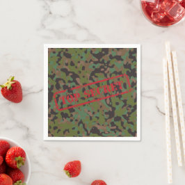 Top Secret GI Camouflage Party Cocktail Napkins Pappersservett