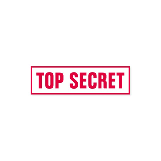 TOP SECRET SJÄLVFÄRGANDE STÄMPEL (Design)