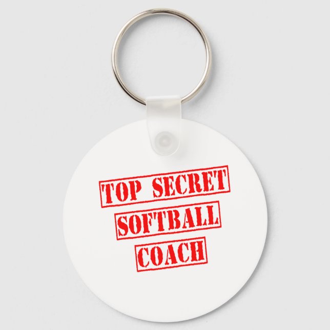 Top Secret Softball Coach Nyckelring (Framsida)