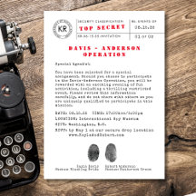 Top Secret Spy-inbjudan