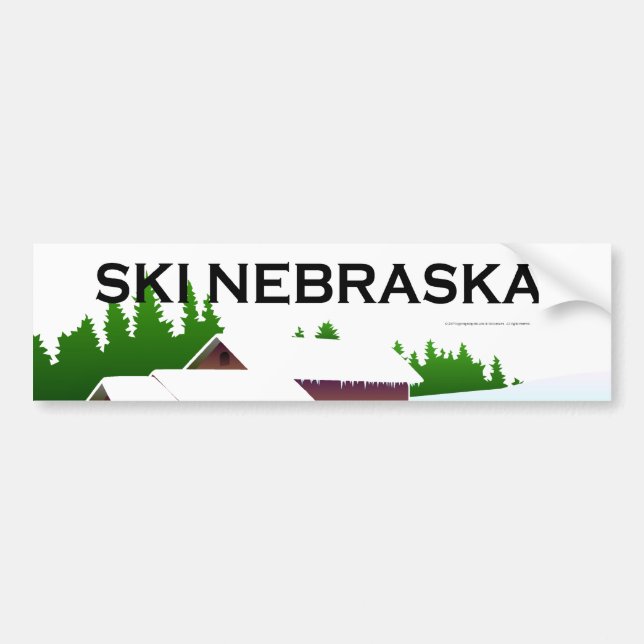 TOP Ski Nebraska Bildekal (Framsidan)