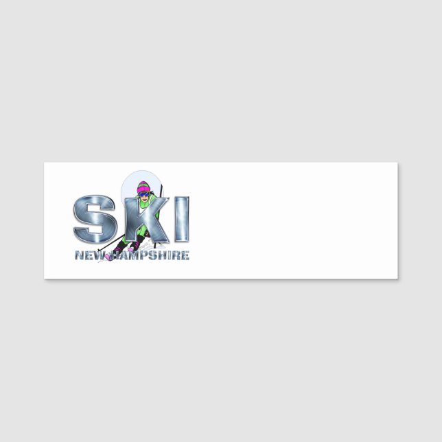 TOP Ski New Hampshire Namnbricka (Framsida)