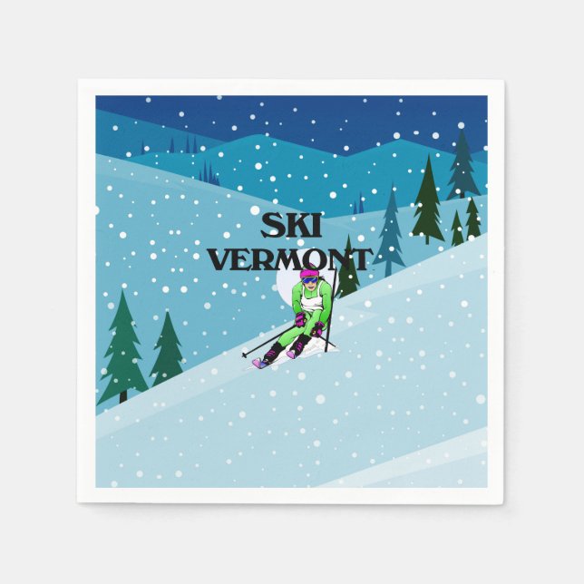 TOP Ski Vermont Pappersservett (Framsidan)