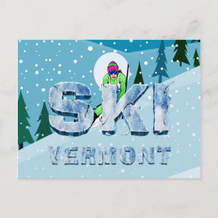 TOP Ski Vermont Vykort