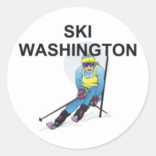 TOP Ski Washington Runt Klistermärke