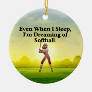 TOP Softball Dreams Julgransprydnad Keramik