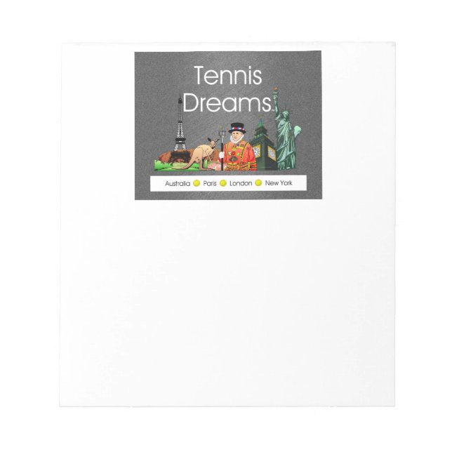 TOP Tennis Dreams Anteckningsblock (Framsida)