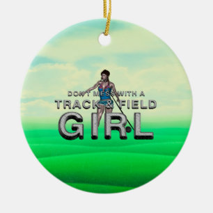 TOP Track and Fält Girl Julgransprydnad Keramik