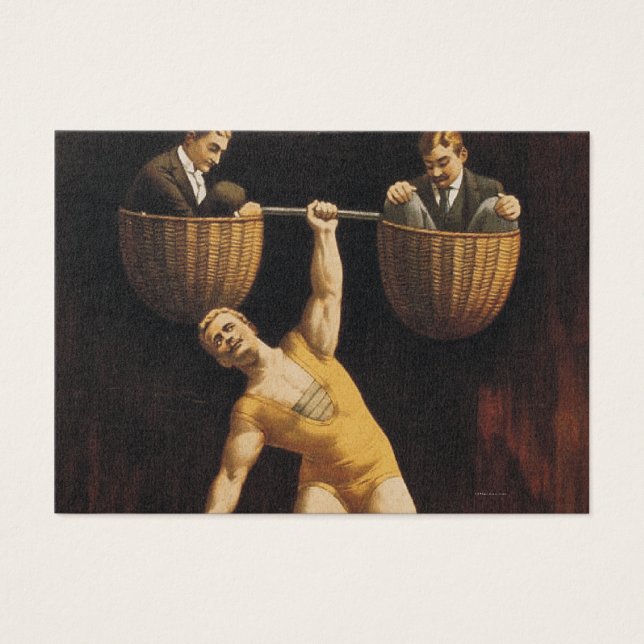 TOP Vightlyftande Old school Visitkort (Framsidan)