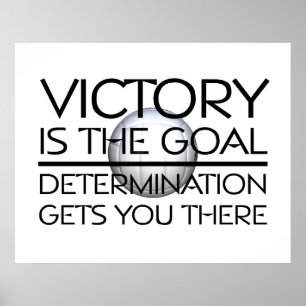 TOP Volleyball Victory Slogan Poster