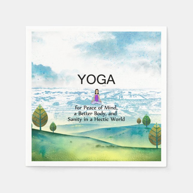 TOP Yoga Slogan Napkins Pappersservett (Framsidan)