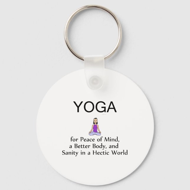 TOP Yoga Slogan Nyckelring (Framsida)