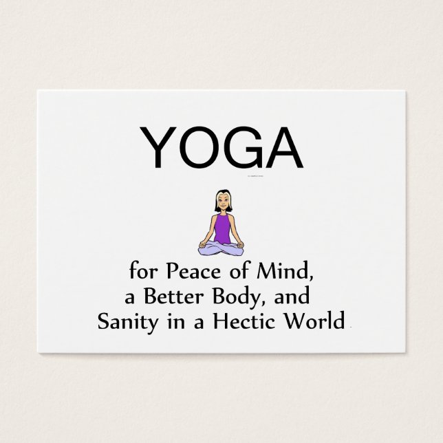 TOP Yoga Slogan Visitkort (Framsidan)