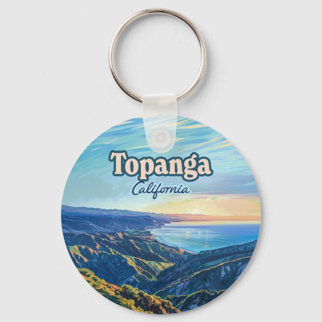 Topanga California Canyon Los Angeles Vintage Nyckelring (Framsida)