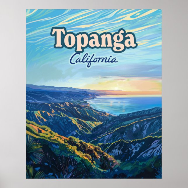Topanga California Canyon Los Angeles Vintage Poster (Framsidan)