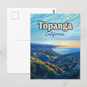 Topanga California Canyon Los Angeles Vintage Vykort