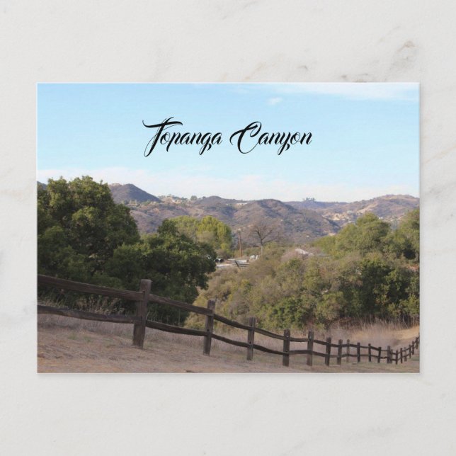 Topanga Canyon Postcard California Travel Keepsaké Vykort (Framsida)