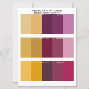 Topaz Amethyst Ruby Jewel Tone Bröllop Färg