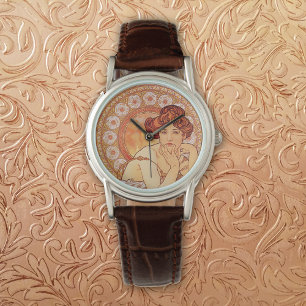 Topaz av Alphonse Mucha Armbandsur