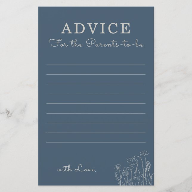 Topaz Blue Wildblomma Advice for Parents (Framsida)