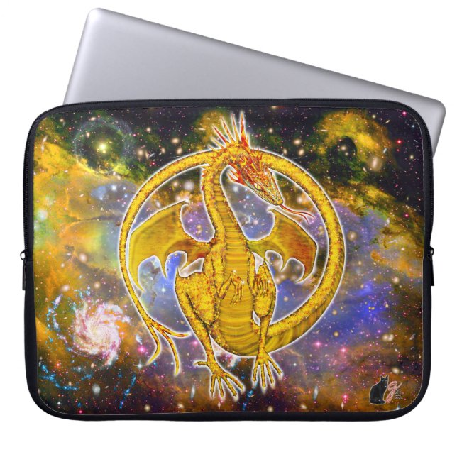Topaz Cosmic Dragon Laptop sleeve (Framsidan)