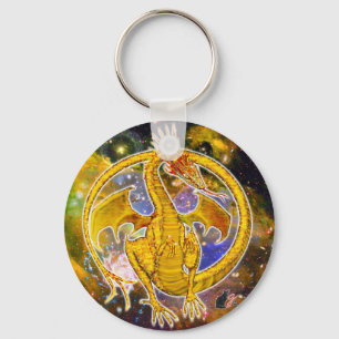 Topaz Cosmic Dragon Nyckelring