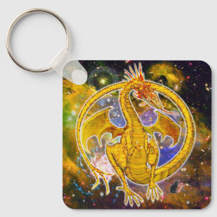 Topaz Cosmic Dragon Nyckelring