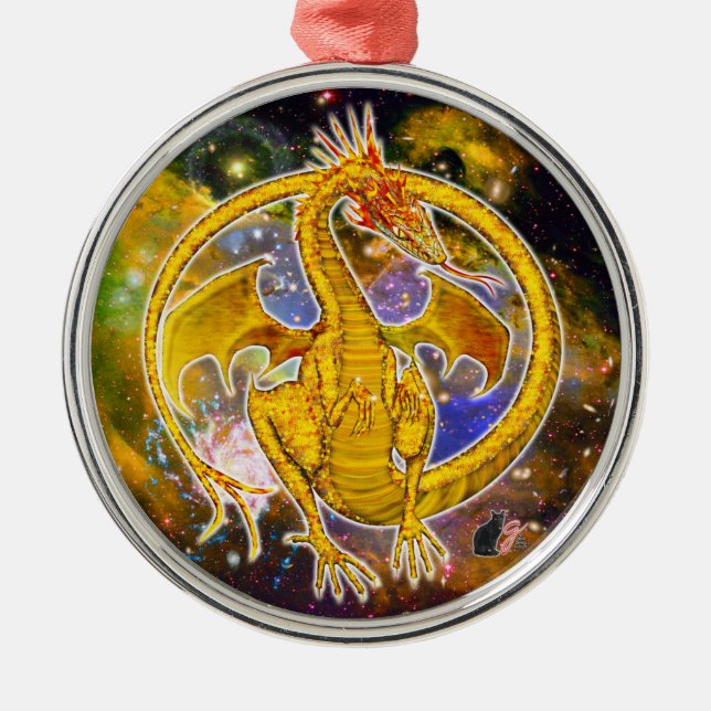 Topaz Cosmic Dragon Ornament (Framsidan)