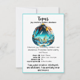 Topaz Crystal-kort Inbjudningar