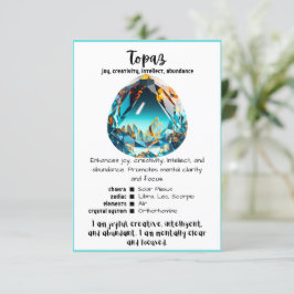 Topaz Crystal-kort Inbjudningar