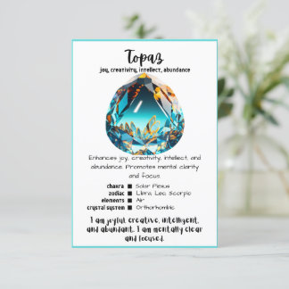 Topaz Crystal-kort Inbjudningar