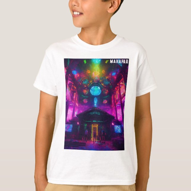 **"Topaz Cyberpunk DMT Raver"** T Shirt (Framsida)