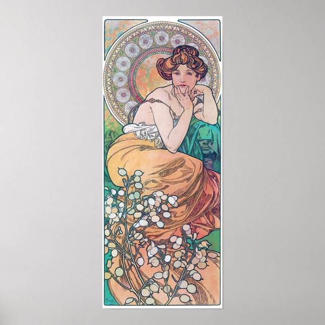 Topaz (fyra judier), Alphonse Mucha Poster (Framsidan)