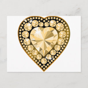 Topaz Gem Heart Vykort