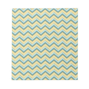 Topaz Glitter Chevron Mönster Anteckningsblock