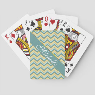 Topaz Glitter Chevron Mönster Casinokort