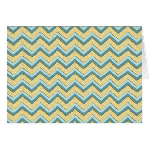 Topaz Glitter Chevron Mönster Hälsningskort
