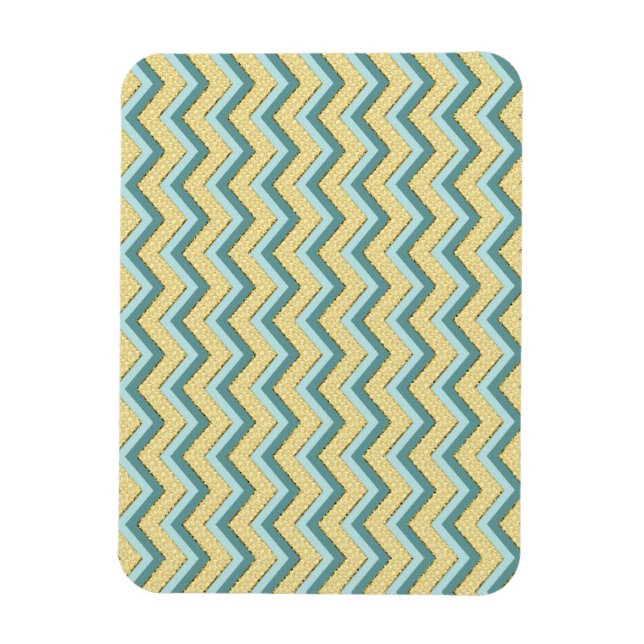 Topaz Glitter Chevron Mönster Magnet (Vertikal)