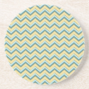 Topaz Glitter Chevron Mönster Underlägg Sandsten