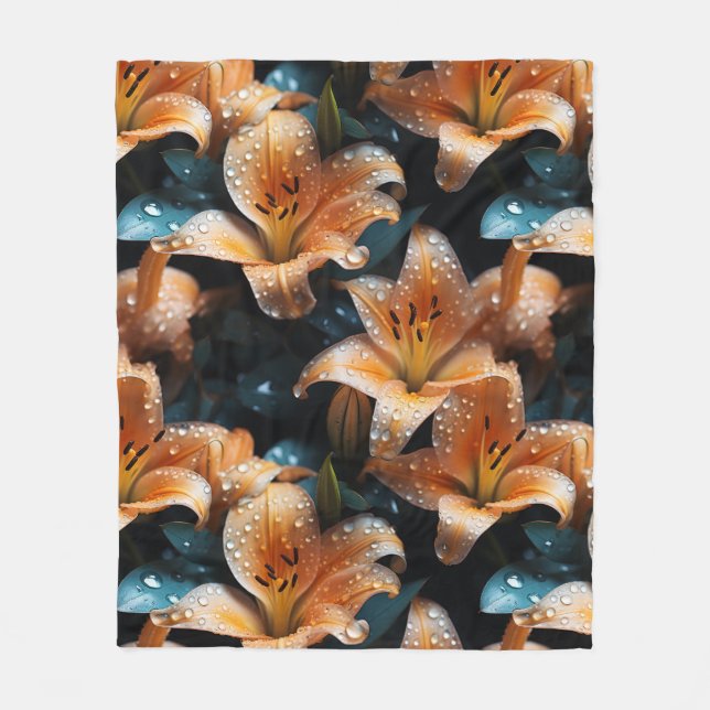 Topaz Lillies Fleecefilt (Framsidan)