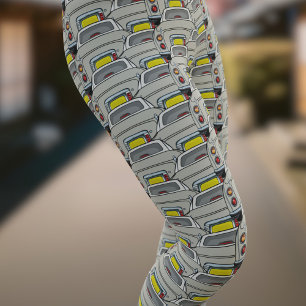 Topaz Mist Figaro Car Mönster Figarations Leggings