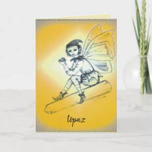 Topaz-/November hälsningkort Kort