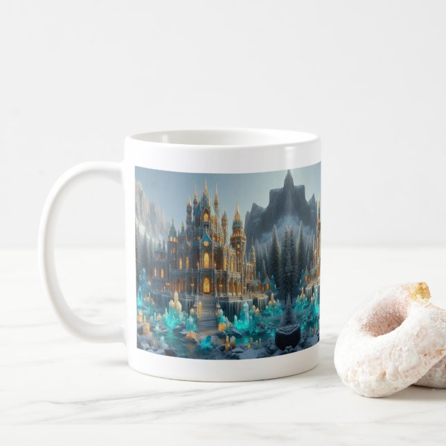 Topaz och Citrine Ice Castle Kaffemugg (Med munk)