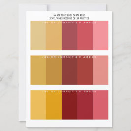 Topaz Ruby Coral Ro Jewel Tone Bröllop Färg