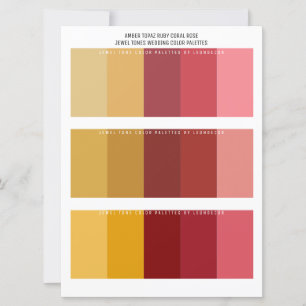 Topaz Ruby Coral Ro Jewel Tone Bröllop Färg