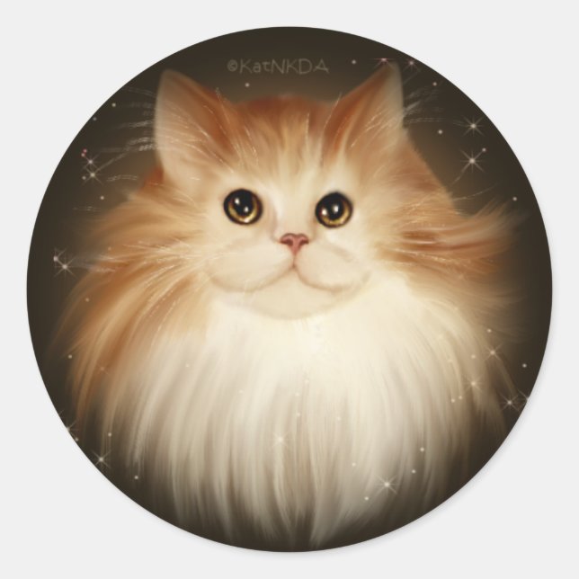 Topaz Stickers Runt Klistermärke (Framsida)