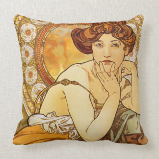 TopazGems serie, Alphonse Mucha art nouveau Kudde