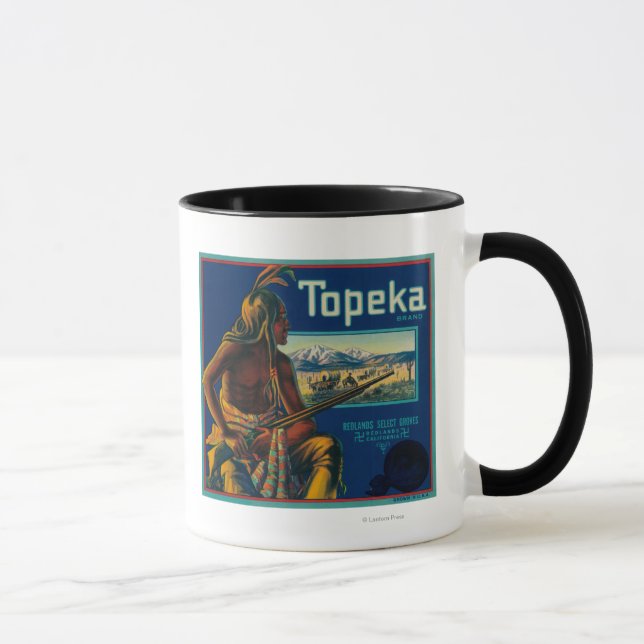 Topeka Brand Citrus Låda etikett Mugg (Höger)